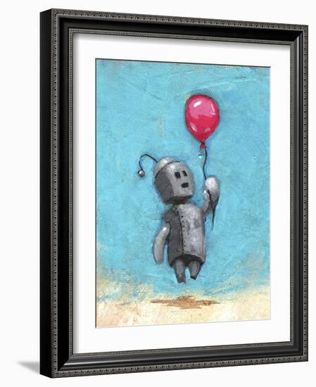 Robot with Red Balloon-Craig Snodgrass-Framed Giclee Print