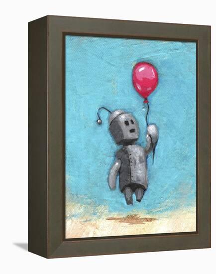 Robot with Red Balloon-Craig Snodgrass-Framed Premier Image Canvas