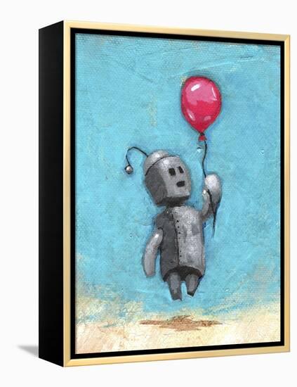 Robot with Red Balloon-Craig Snodgrass-Framed Premier Image Canvas