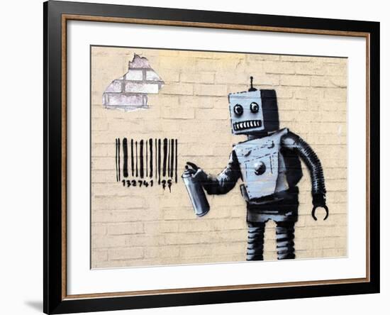 Robot-Banksy-Framed Giclee Print