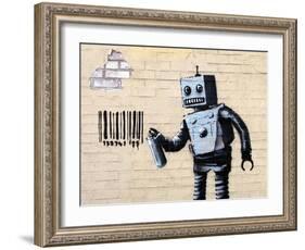 Robot-Banksy-Framed Giclee Print