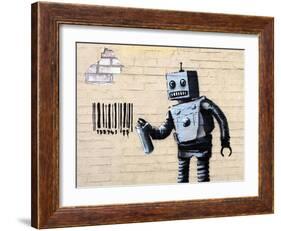 Robot-Banksy-Framed Giclee Print
