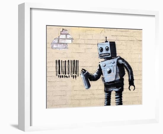 Robot-Banksy-Framed Giclee Print