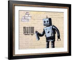 Robot-Banksy-Framed Giclee Print