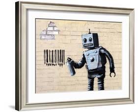 Robot-Banksy-Framed Giclee Print