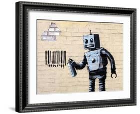 Robot-Banksy-Framed Giclee Print