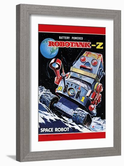 Robotank-Z Space Robot-null-Framed Premium Giclee Print