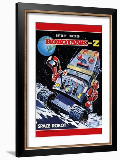 Robotank-Z Space Robot-null-Framed Premium Giclee Print