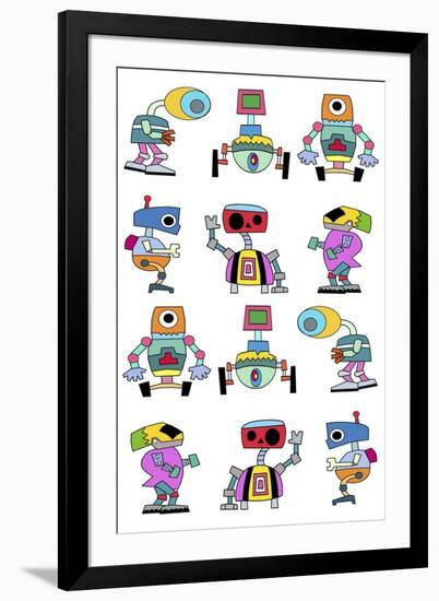 Robots 2-Miguel Balbás-Framed Giclee Print