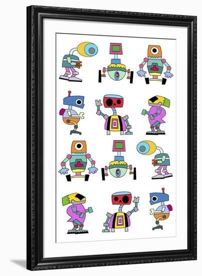 Robots 2-Miguel Balbás-Framed Giclee Print