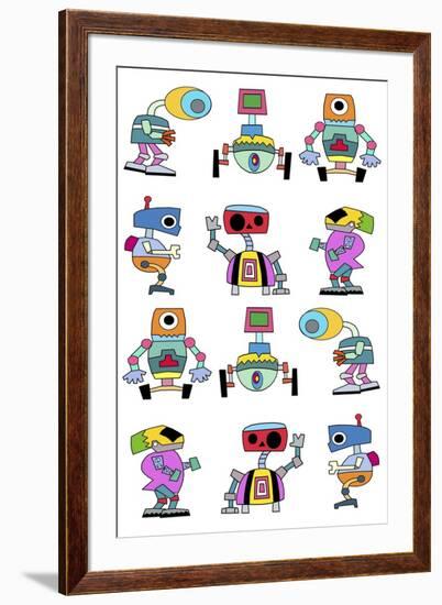 Robots 2-Miguel Balbás-Framed Giclee Print