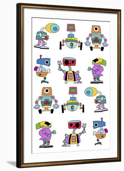 Robots 2-Miguel Balbás-Framed Giclee Print