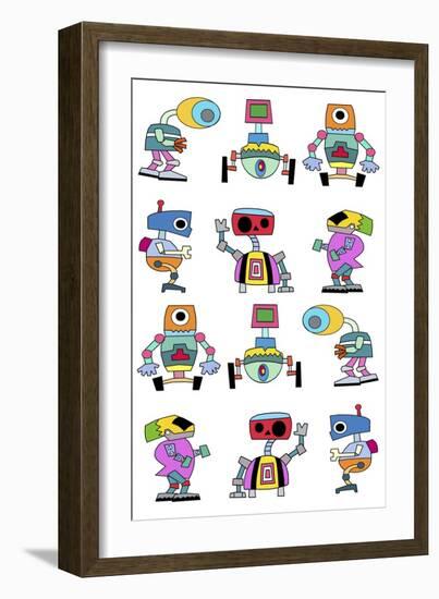 Robots 2-Miguel Balbás-Framed Giclee Print