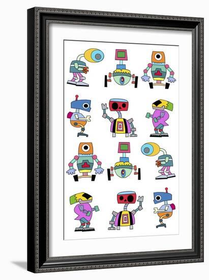 Robots 2-Miguel Balbás-Framed Giclee Print