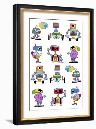 Robots 2-Miguel Balbás-Framed Giclee Print