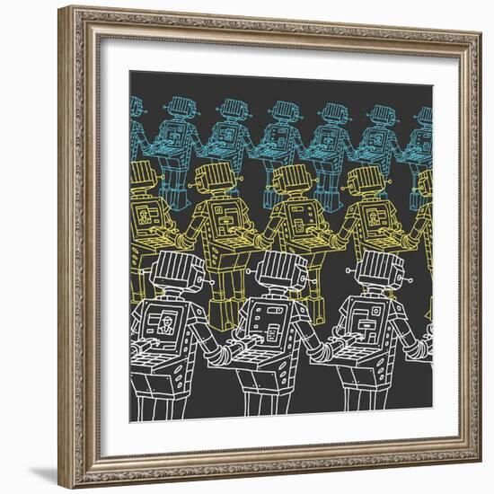 Robots and Personal Computer-JoeBakal-Framed Art Print