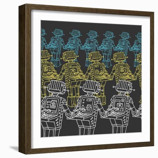 Robots and Personal Computer-JoeBakal-Framed Art Print