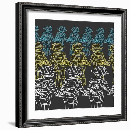 Robots and Personal Computer-JoeBakal-Framed Art Print