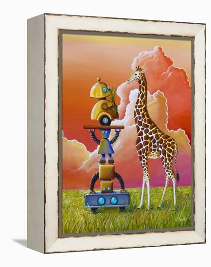 Robots On Safari-Cindy Thornton-Framed Stretched Canvas