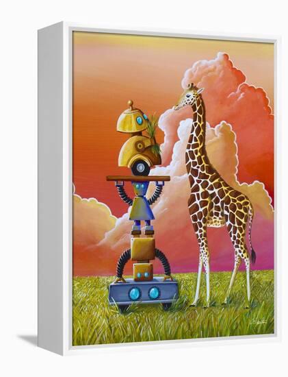 Robots On Safari-Cindy Thornton-Framed Stretched Canvas