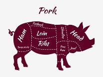 Scheme of Beef Cuts for Steak and Roast-robuart-Premium Giclee Print