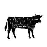 Scheme of Beef Cuts for Steak and Roast-robuart-Framed Premium Giclee Print