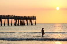 Early Morning at the Pier in Jacksonville Beach, Florida.-RobWilson-Photographic Print