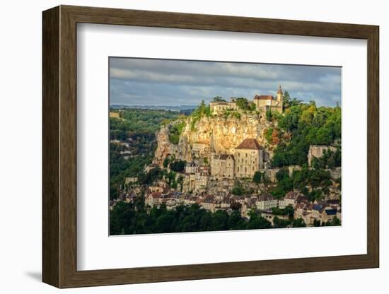 Rocamadour Village Wide Landscape View, France-MartinM303-Framed Photographic Print