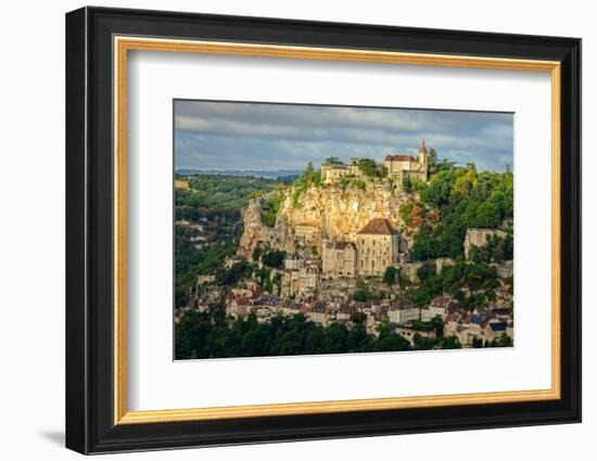 Rocamadour Village Wide Landscape View, France-MartinM303-Framed Photographic Print