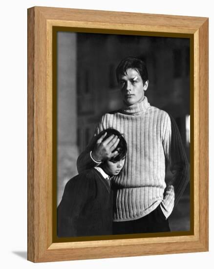 "Rocco and his Brothers" (Rocco and ses freres) by Luchino Visconti with Alain Delon, 1960 (b/w pho-null-Framed Stretched Canvas