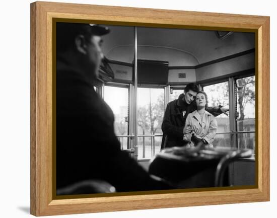 "Rocco and his Brothers" (Rocco and ses freres) by Luchino Visconti with Alain Delon and Annie Gira-null-Framed Stretched Canvas