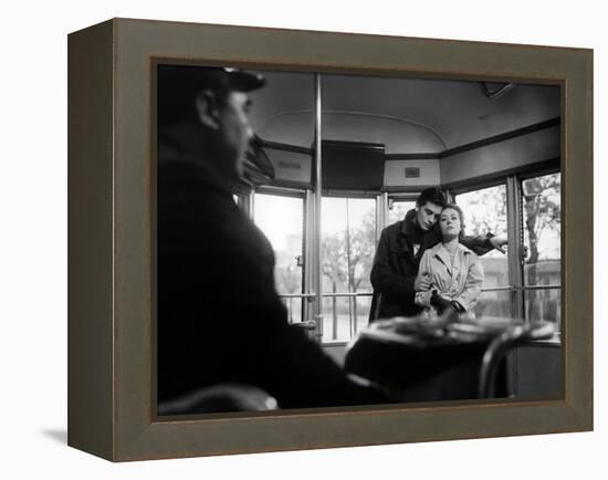 "Rocco and his Brothers" (Rocco and ses freres) by Luchino Visconti with Alain Delon and Annie Gira-null-Framed Stretched Canvas