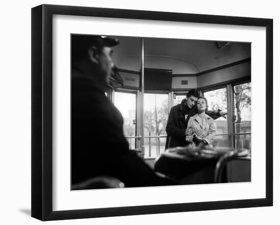 "Rocco and his Brothers" (Rocco and ses freres) by Luchino Visconti with Alain Delon and Annie Gira-null-Framed Photo