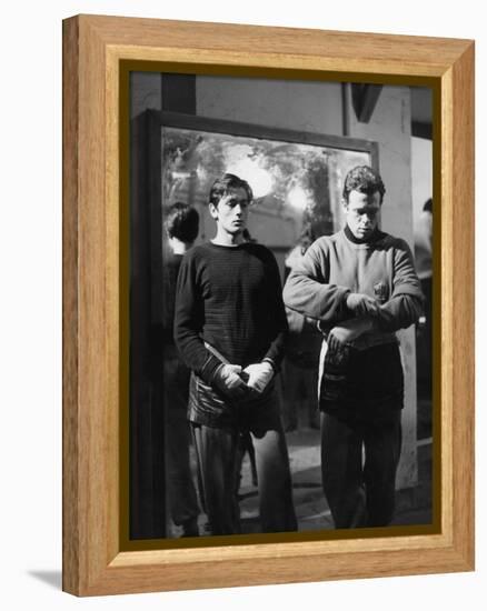 "Rocco and his Brothers" (Rocco and ses freres) by Luchino Visconti with Alain Delon and Renato Sal-null-Framed Stretched Canvas