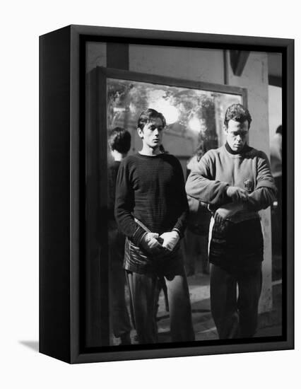 "Rocco and his Brothers" (Rocco and ses freres) by Luchino Visconti with Alain Delon and Renato Sal-null-Framed Stretched Canvas