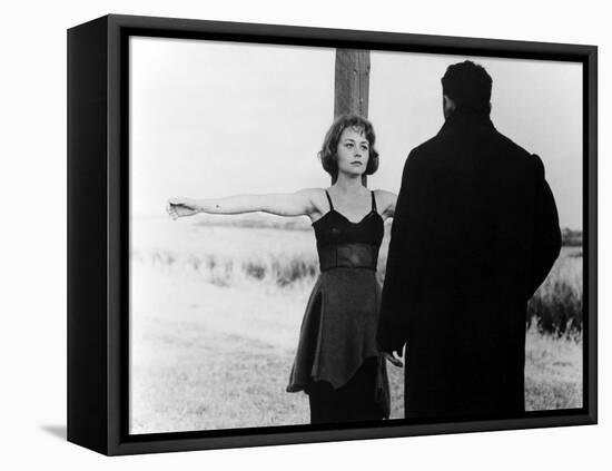 "Rocco and his Brothers" (Rocco and ses freres) by Luchino Visconti with Renato Salvatori and Annie-null-Framed Stretched Canvas