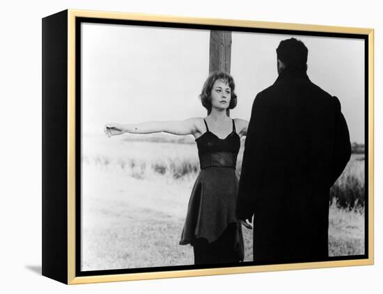 "Rocco and his Brothers" (Rocco and ses freres) by Luchino Visconti with Renato Salvatori and Annie-null-Framed Stretched Canvas