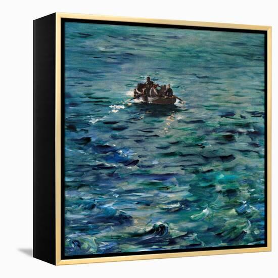 Rochefort's Escape-Edouard Manet-Framed Stretched Canvas