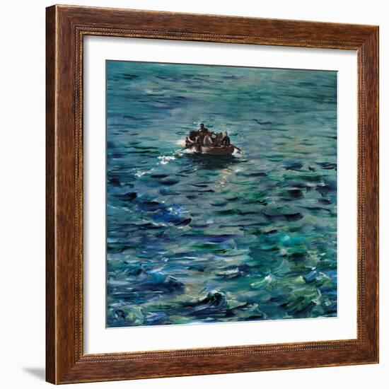 Rochefort's Escape-Edouard Manet-Framed Art Print