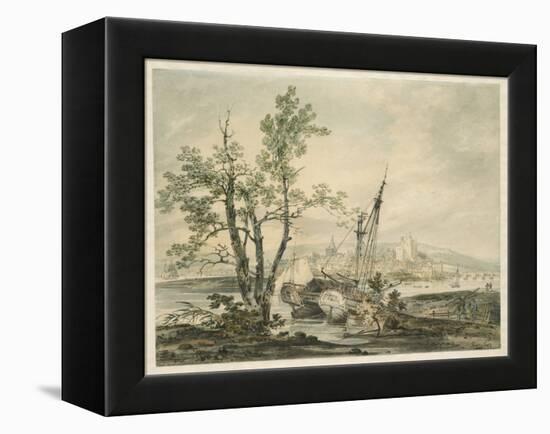 Rochester, C.1793 (W/C with Pen & Ink on Paper)-Joseph Mallord William Turner-Framed Premier Image Canvas