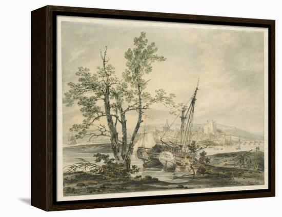 Rochester, C.1793 (W/C with Pen & Ink on Paper)-Joseph Mallord William Turner-Framed Premier Image Canvas