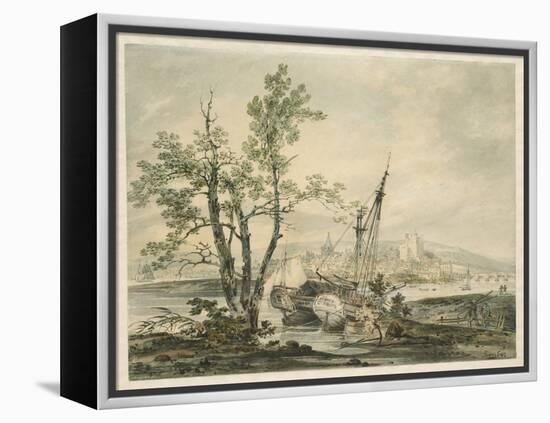 Rochester, C.1793 (W/C with Pen & Ink on Paper)-Joseph Mallord William Turner-Framed Premier Image Canvas