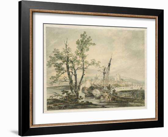 Rochester, C.1793 (W/C with Pen & Ink on Paper)-Joseph Mallord William Turner-Framed Giclee Print