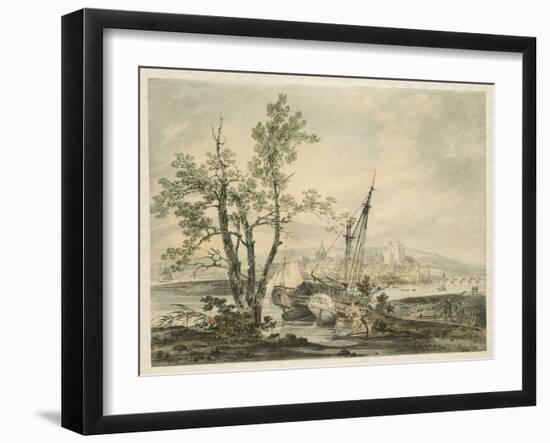 Rochester, C.1793 (W/C with Pen & Ink on Paper)-Joseph Mallord William Turner-Framed Giclee Print