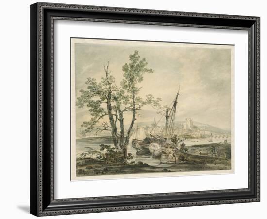 Rochester, C.1793 (W/C with Pen & Ink on Paper)-Joseph Mallord William Turner-Framed Giclee Print