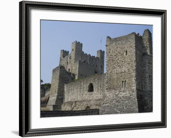 Rochester Castle, Rochester, Kent, England, United Kingdom, Europe-Ethel Davies-Framed Photographic Print