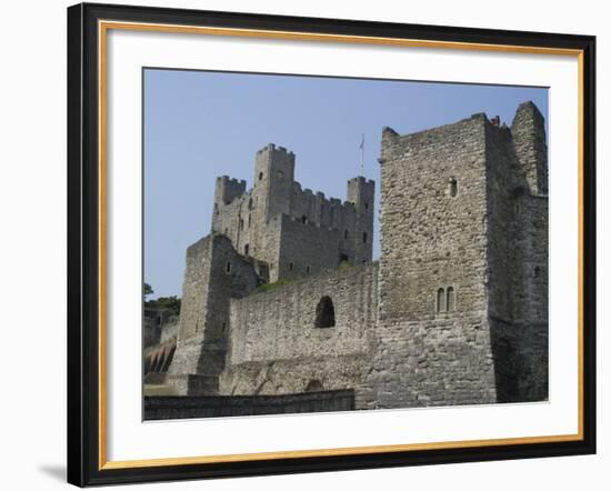 Rochester Castle, Rochester, Kent, England, United Kingdom, Europe-Ethel Davies-Framed Photographic Print