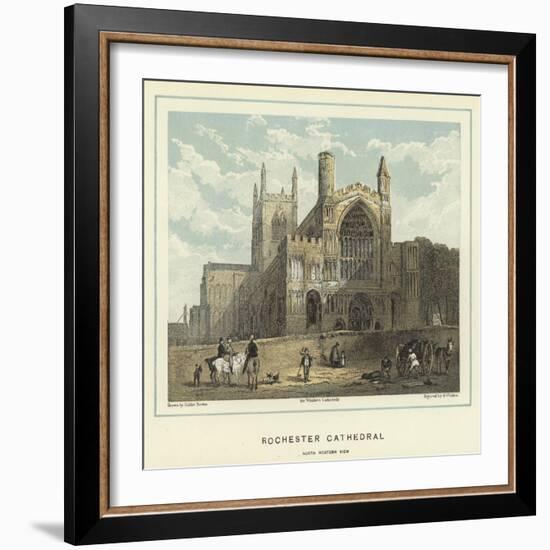 Rochester Cathedral, North Western View-Hablot Knight Browne-Framed Giclee Print