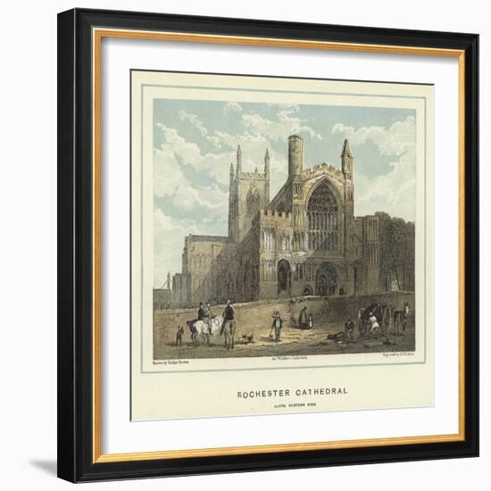 Rochester Cathedral, North Western View-Hablot Knight Browne-Framed Giclee Print