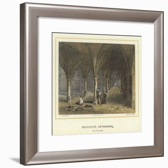 Rochester Cathedral, View of the Crypt-Hablot Knight Browne-Framed Giclee Print